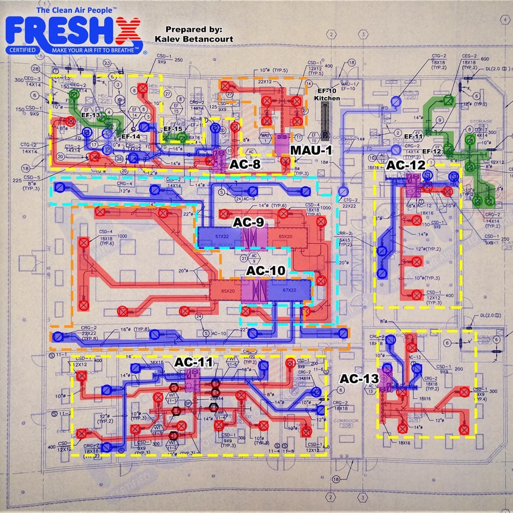 Commercial FreshX Mechanical Blueprints Building Salinas