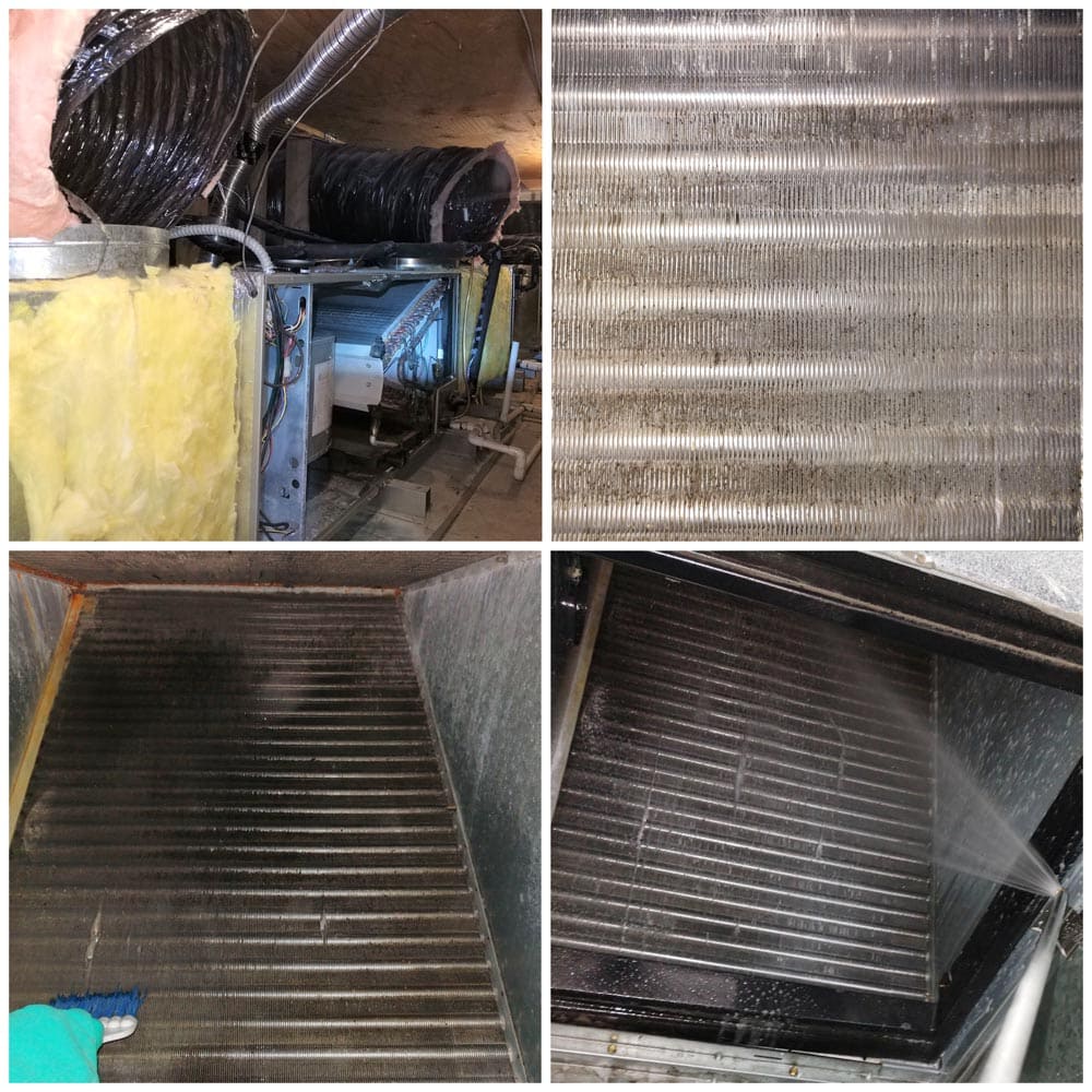Commercial HVAC Units Evaporator Coils Cleaning