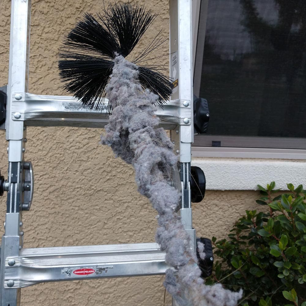 Dryer Vent Cleaning Mechanical Brush Hair