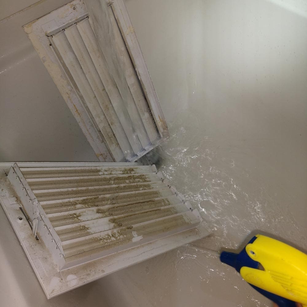 Residential Duct Cleaning Supply Register Washing