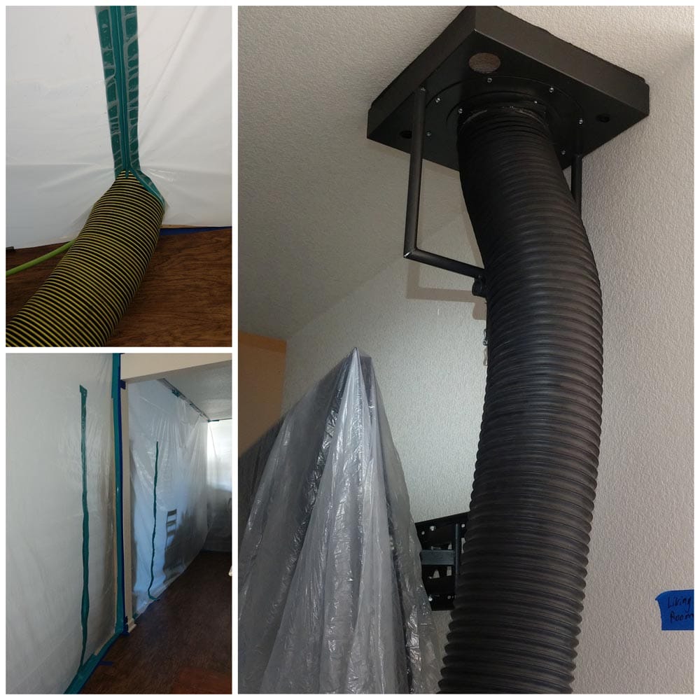 Residential Setup Visqueen Barrier Mold Prevention